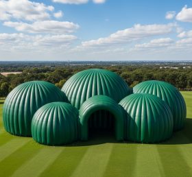 Tent1-6217 Cúpula Verde Agrupada Cúpula Inflável