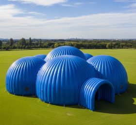 Tent1-6219 Cúpula Azul Cluster Cúpula Inflável