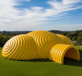 Tent1-6249 Tenda Inflável em Forma de Cúpula Amarela