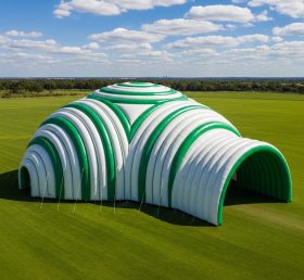 Tent1-6252 Cúpula Inflável em Arco Verde e Branca