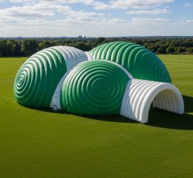Tent1-6253 Cúpula Inflável com Arcos Espirais Verdes