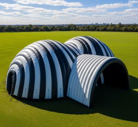 Tent1-6261 Domo Inflável de Túneis Listrados