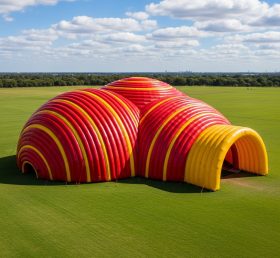 Tent1-6266 Túnel Vermelho e Amarelo Cúpula Inflável