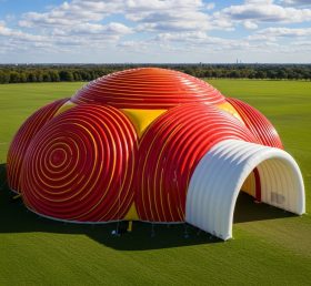 Tent1-6269 Cúpula Inflável Vermelha e Amarela