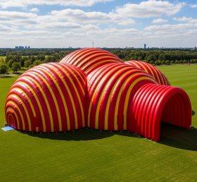 Tent1-6270 Domo Inflável Vermelho e Amarelo
