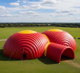 Tent1-6273 Cúpula Inflável com Tema Vermelho e Amarelo