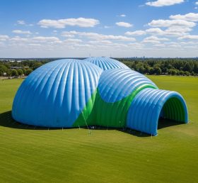 Tent1-6277 Cúpula Inflável Azul Bubble Park