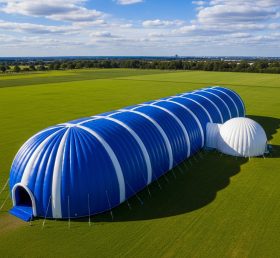 Tent1-6288 Tema Listras Azuis Túnel Cúpula Inflável