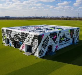 Tent1-6364 Tenda Inflável Tênis Preto Branco Cinza