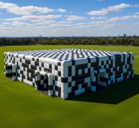 Tent1-6367 Estrutura Inflável de Tabuleiro de Xadrez Preto e Branco