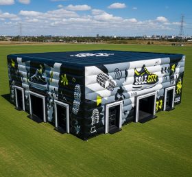 Tent1-6373 Preto Branco Tenda Inflável em Formato de Tênis