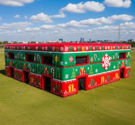 Tent1-6387 Estrutura Inflável de Natal Vermelha e Verde