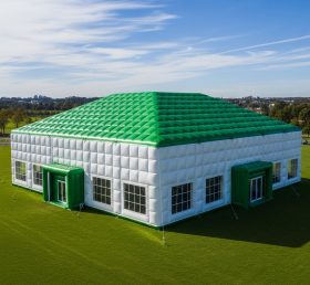 Tent1-6416 Tenda Inflável Verde e Branca para Eventos