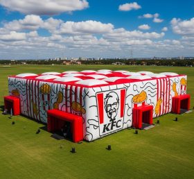 Tent1-6445 Estrutura Inflável Vermelha e Branca KFC