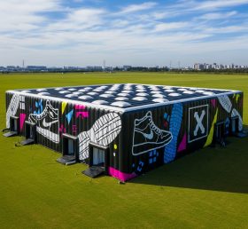Tent1-6455 Loja de Tênis Inflável Preto Fosco