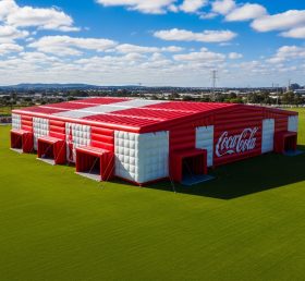 Tent1-6515 Tenda Inflável Vermelha e Branca CocaCola