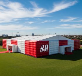 Tent1-6519 Pavilhão Inflável Vermelho e Branco