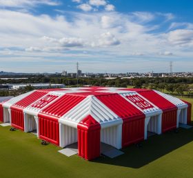 Tent1-6522 Tenda Inflável Vermelha e Branca UNIQLO