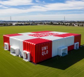 Tent1-6524 Vermelho Branco Tenda Inflável UNIQLO