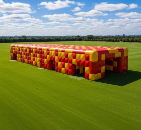 Tent1-6526 Estrutura Retangular Inflável Vermelha e Amarela
