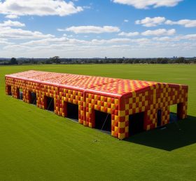 Tent1-6528 Estrutura Retangular Inflável Vermelha e Amarela