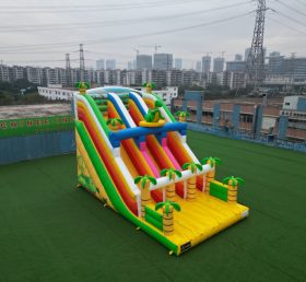T8-7508 Escorregador Inflável Duplo com Tema de Dinossauro