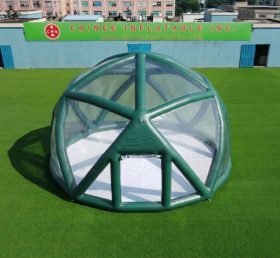 Tent1-5049D Estrutura Esférica Verde Escura Tenda Bolha Inflável