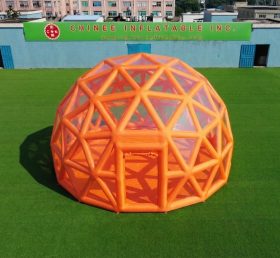 Tent1-5041I Estrutura Esférica Laranja Tenda Bolha Inflável