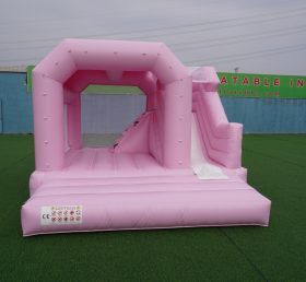 T2-3249H Castelo Inflável Rosa com Escorrega