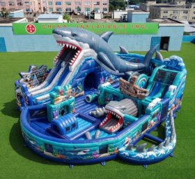 GF2-607D Parque Inflável com Tema de Tubarão