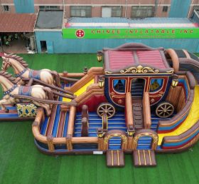 GF3-582 Parque Inflável com Tema de Carruagem de Cavalos