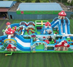 GF3-629 Parque Inflável com Tema dos Smurfs