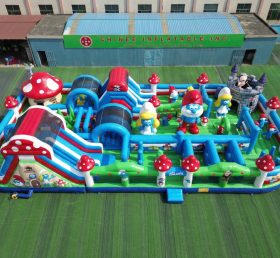 GF3-630 Parque Inflável com Tema dos Smurfs