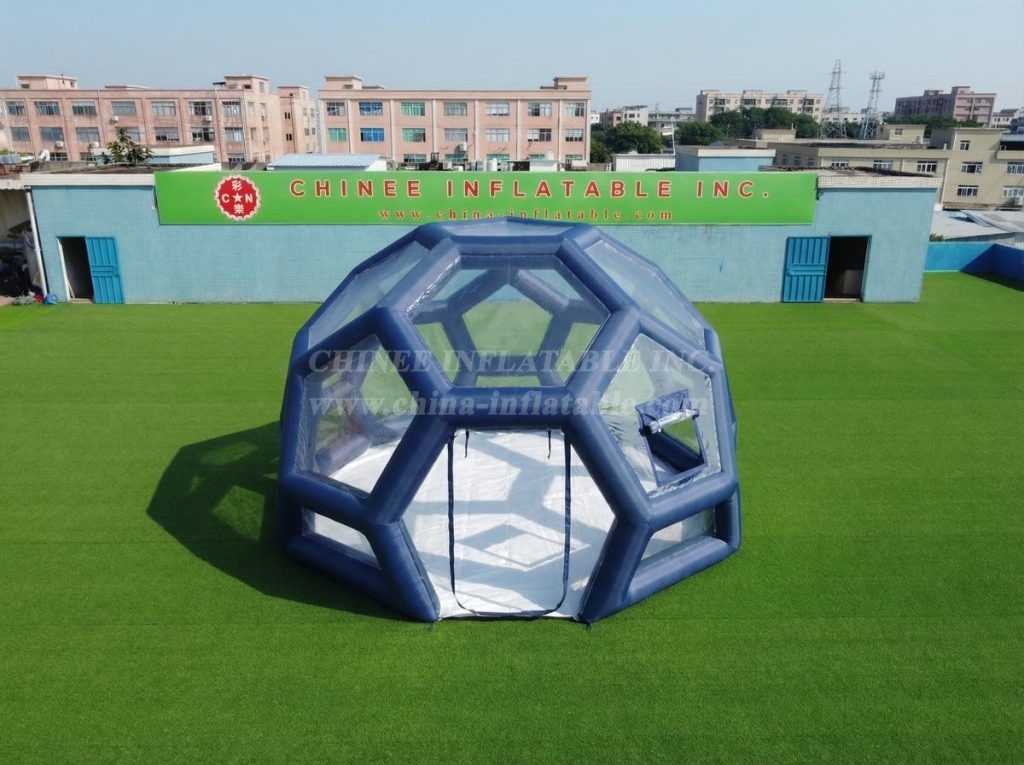 Tent1-5010E Dark Blue Inflatable Bubble House