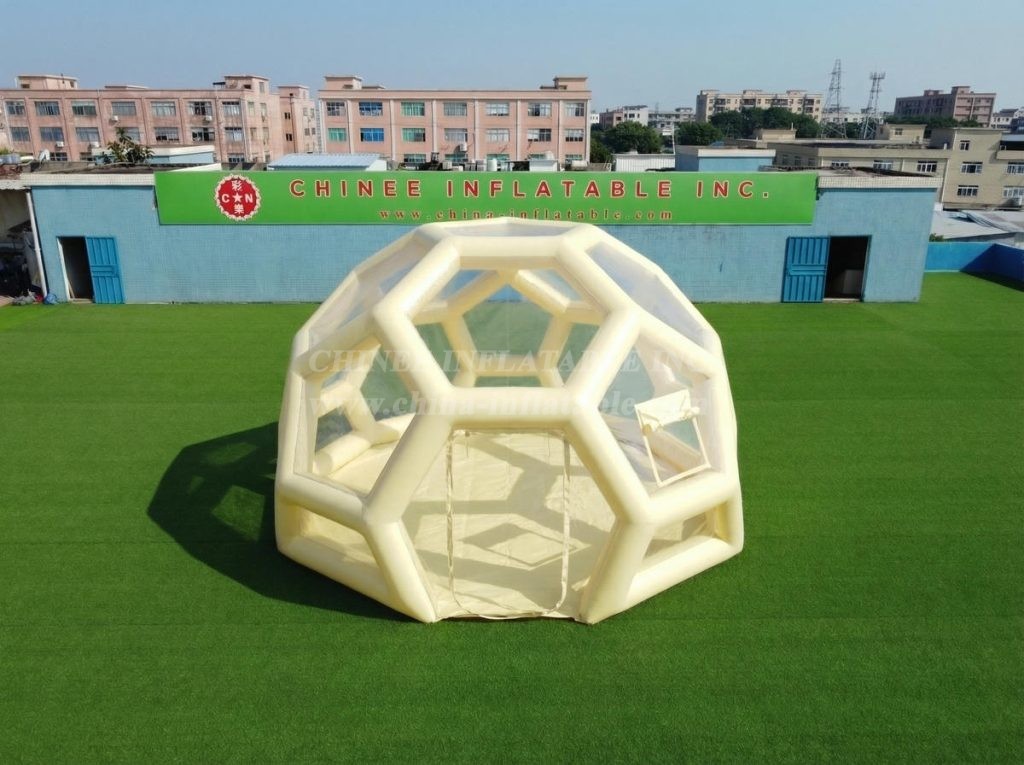 Tent1-5010L Pastel Yellow Inflatable Bubble House