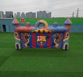 T11-7048 Jogo de Chute ao Gol Inflável com Tema de Barcelona