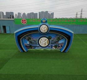 T11-7165 Jogo de Chute ao Gol Inflável com Tema Inter de Milão