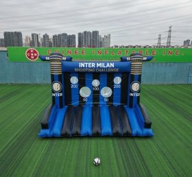T11-7167 Jogo de Chute a Gol Inflável com Tema Inter de Milão