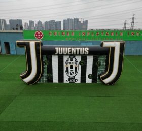 T11-7177 Jogo Inflável de Chute ao Gol de Futebol com Tema Juventus