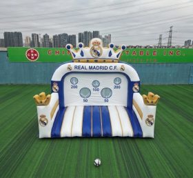 T11-7243 Jogo de Chute a Gol Inflável com Tema do Real Madrid