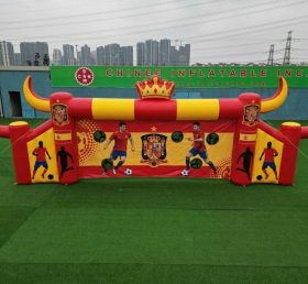 T11-7267 Jogo Inflável de Chute ao Gol com Tema da Seleção Nacional da Espanha