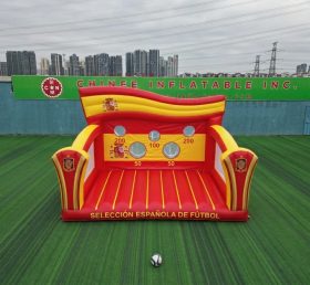 T11-7268 Jogo Inflável de Chute ao Gol com Tema da Seleção Nacional da Espanha