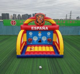 T11-7270 Jogo Inflável de Chute ao Gol de Futebol com Tema da Seleção Nacional da Espanha