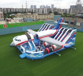 T6-6815 Parque Infantil Inflável com Tema de Avião