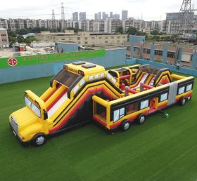 T6-6818 Parque Infantil Inflável com Tema de Ônibus