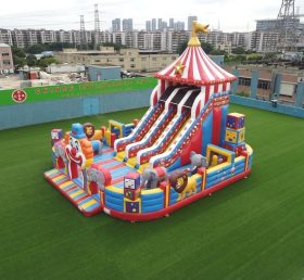 T6-6824 Parque Infantil Inflável com Tema de Circo