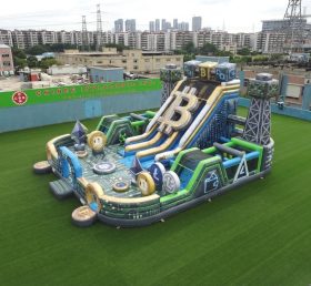 T6-6826 Playground Inflável com Tema de Criptomoeda