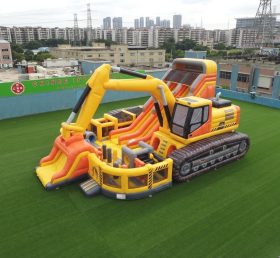 T6-6828 Parque Infantil Inflável com Tema de Escavadora