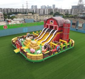 T6-6831 Playground Inflável com Tema de Fazenda