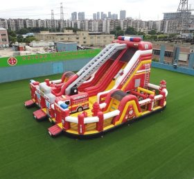 T6-6834 Playground Inflável com Tema de Caminhão de Bombeiros